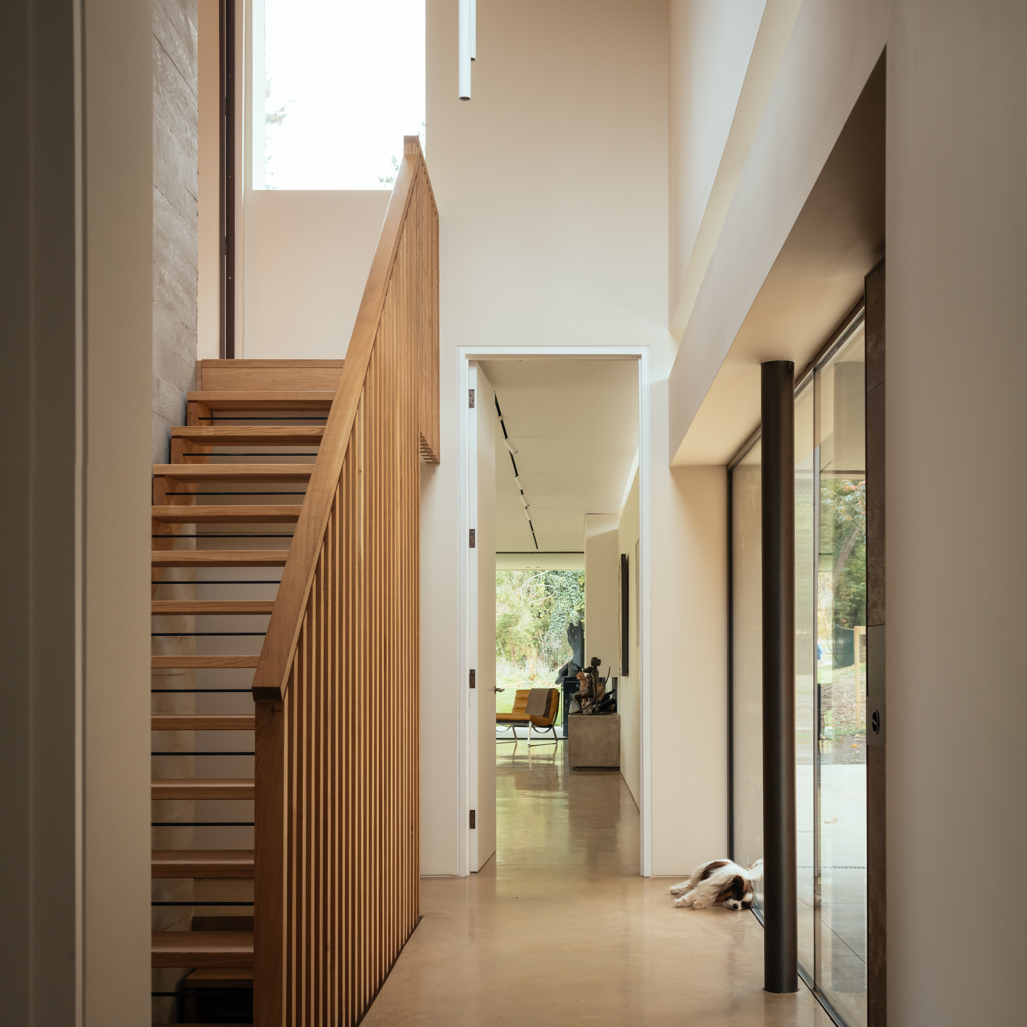 Clayworth interior — living space with Deltalight recessed lighting